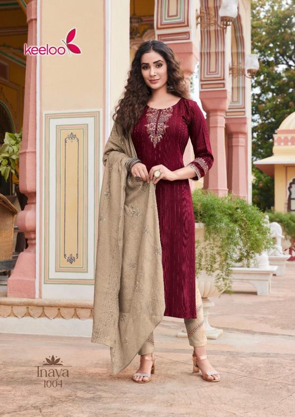 Keeloo Inaya 1 Festive Wear Kurti Pant With Dupatta Collection